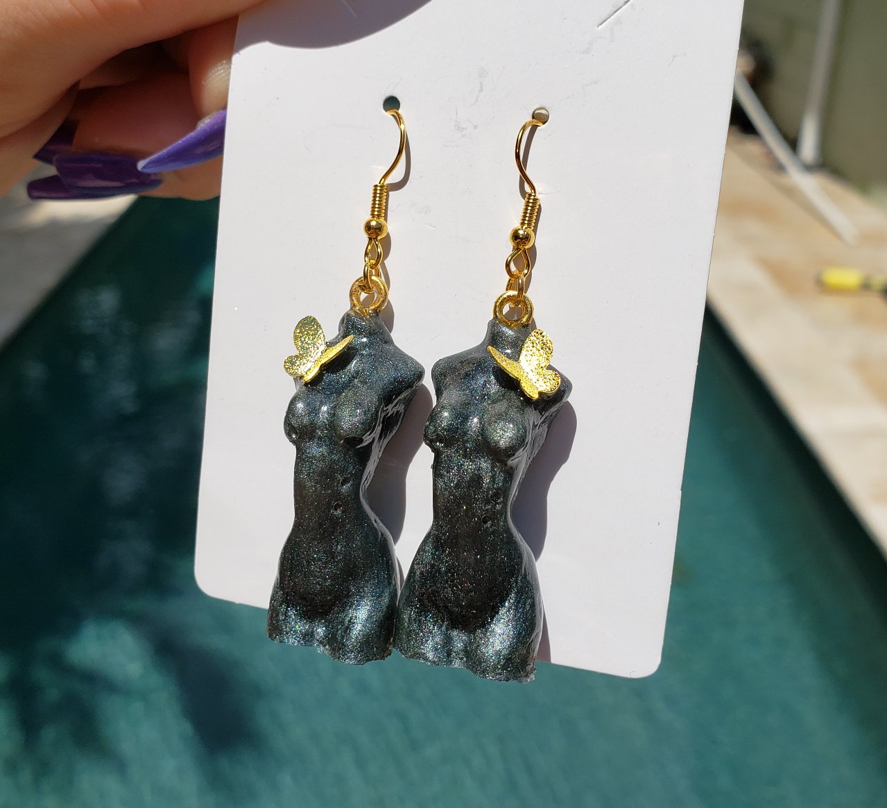 Butterfly Goddess Body Earrings - Momma Resin