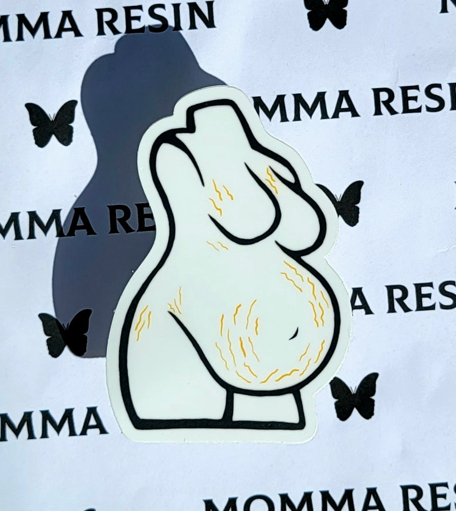 Pregnancy Stretch Marks Sticker -White- - Momma Resin