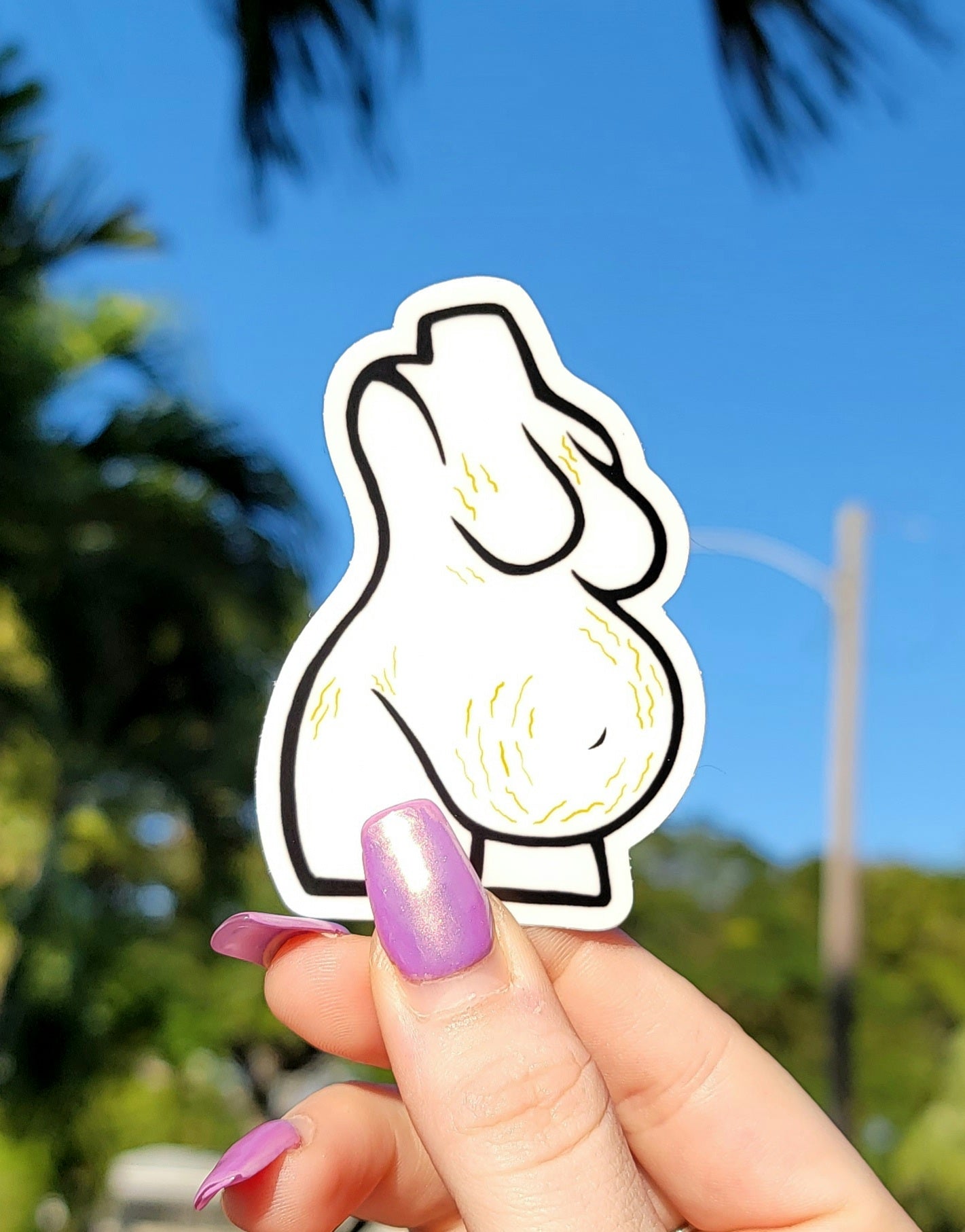 Pregnancy Stretch Marks Sticker -White- - Momma Resin