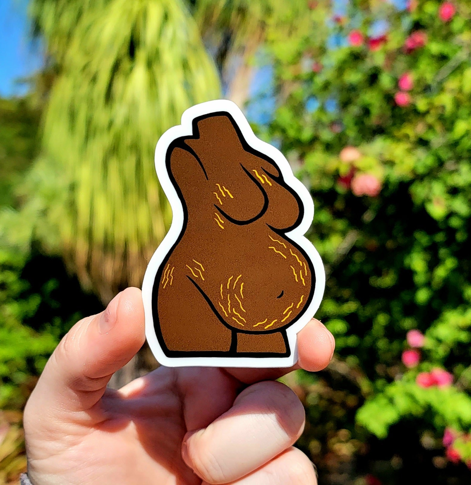 Pregnancy Stretch Marks Sticker -Brown- - Momma Resin