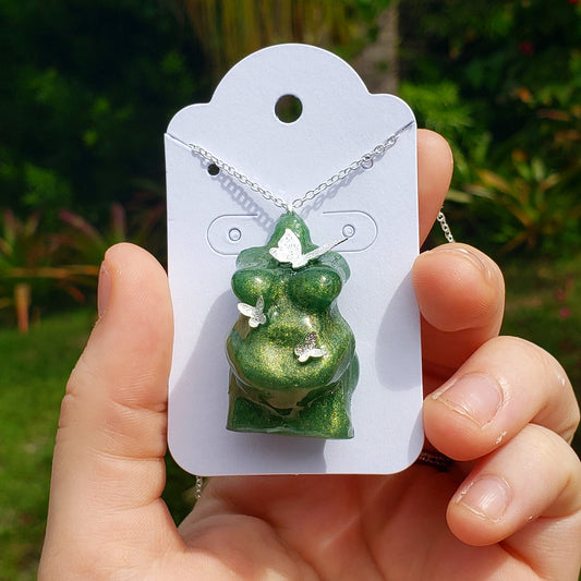 Butterfly Plus Size Goddess Body Necklace - Momma Resin