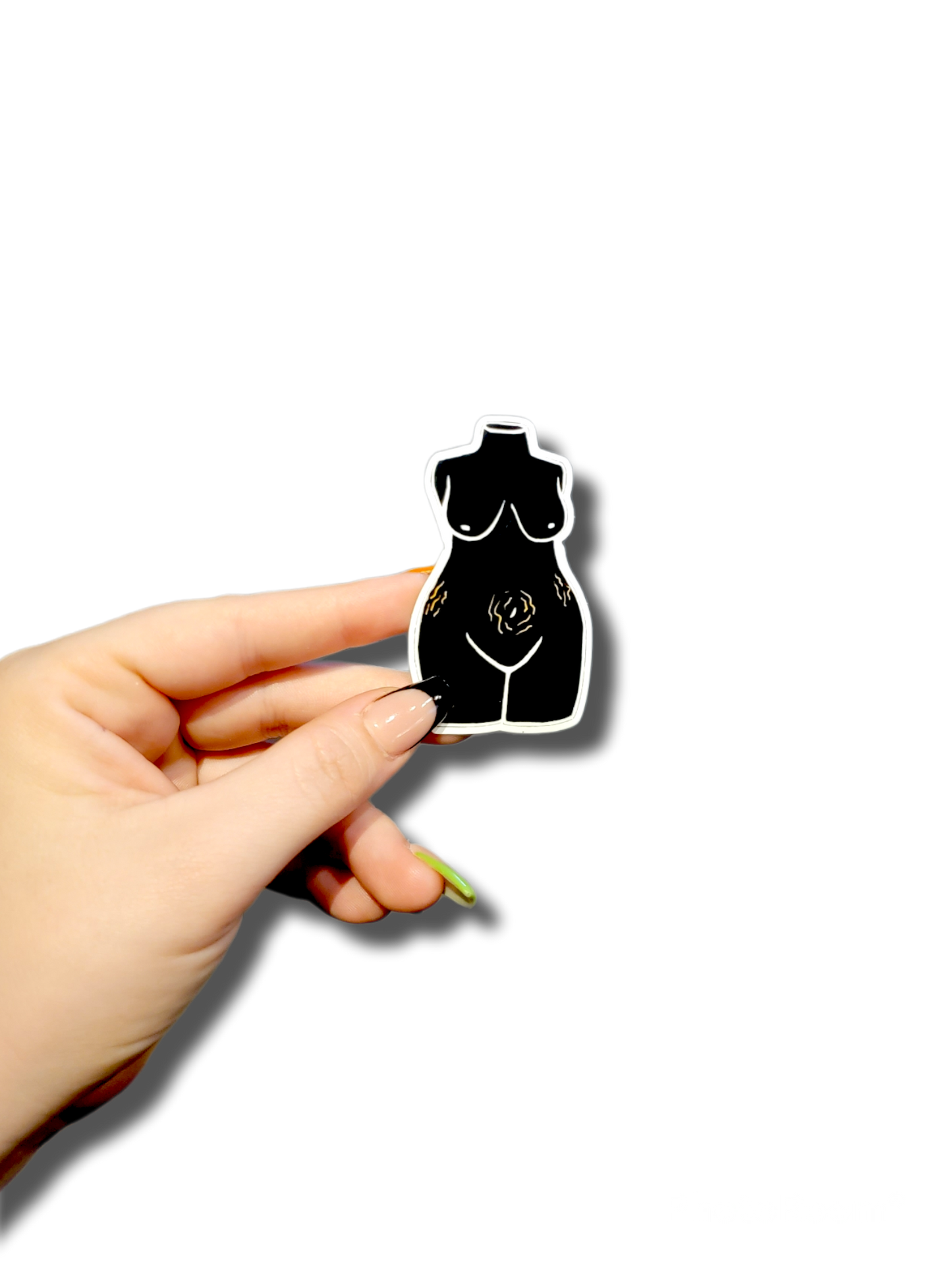 Curvy Stretch Marks Sticker -Black- - Momma Resin