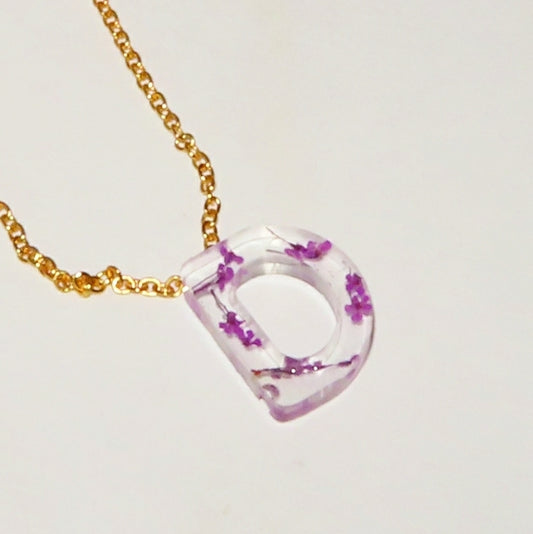 "D" Custom Initial Necklace - Momma Resin