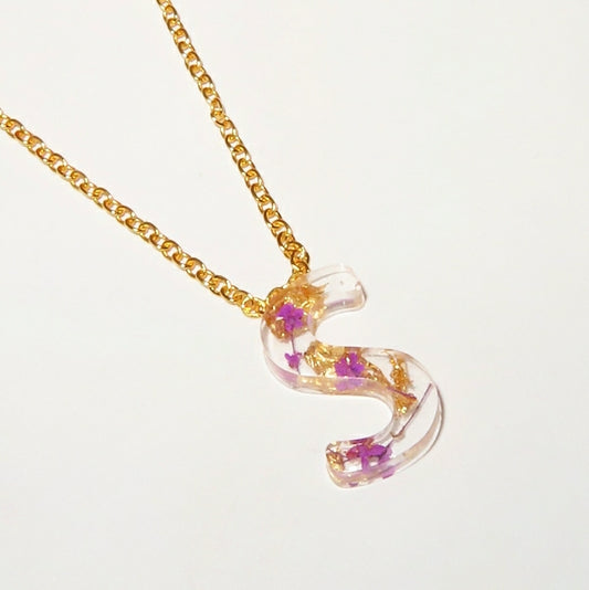 "S" Custom Initial Necklace - Momma Resin