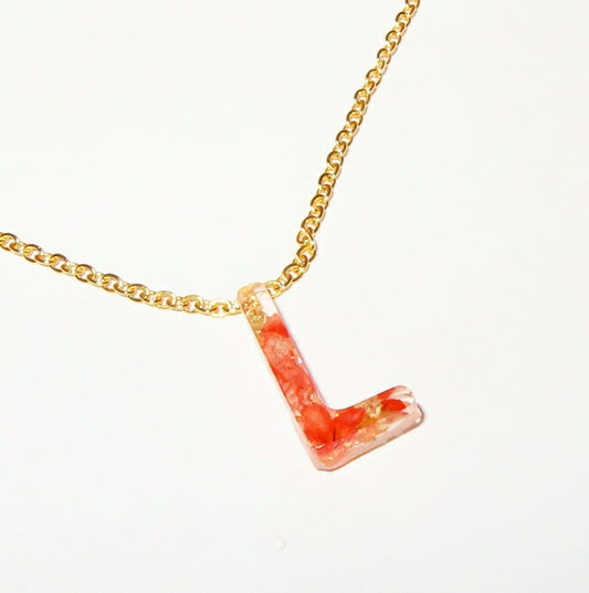 "L" Custom Initial Necklace - Momma Resin