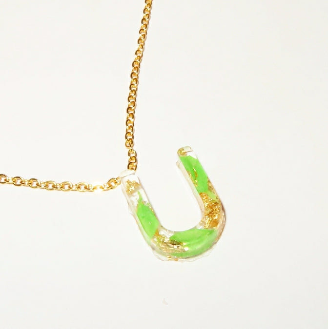 "U" Custom Initial Necklace - Momma Resin