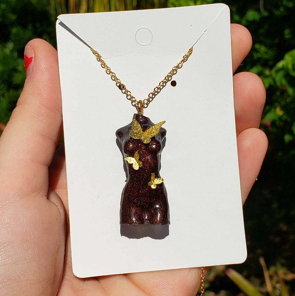 Butterfly Goddess Body Necklace - Momma Resin