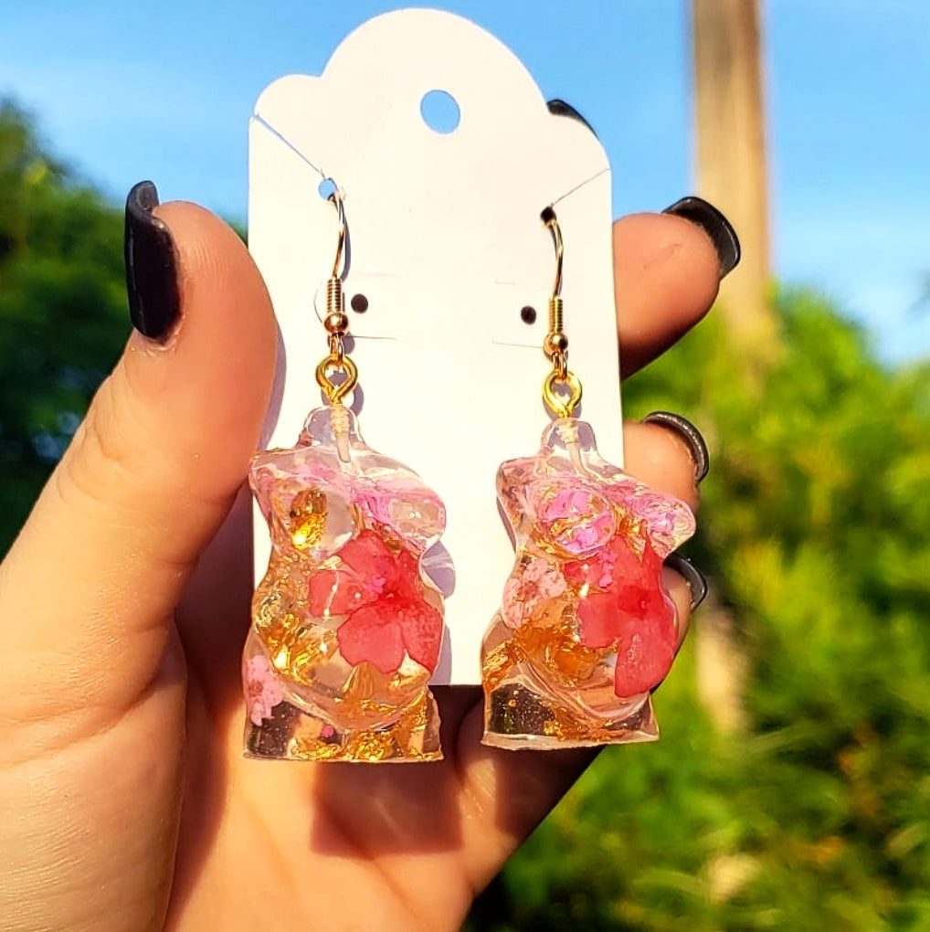 Plus Size Goddess Body Earrings - Momma Resin