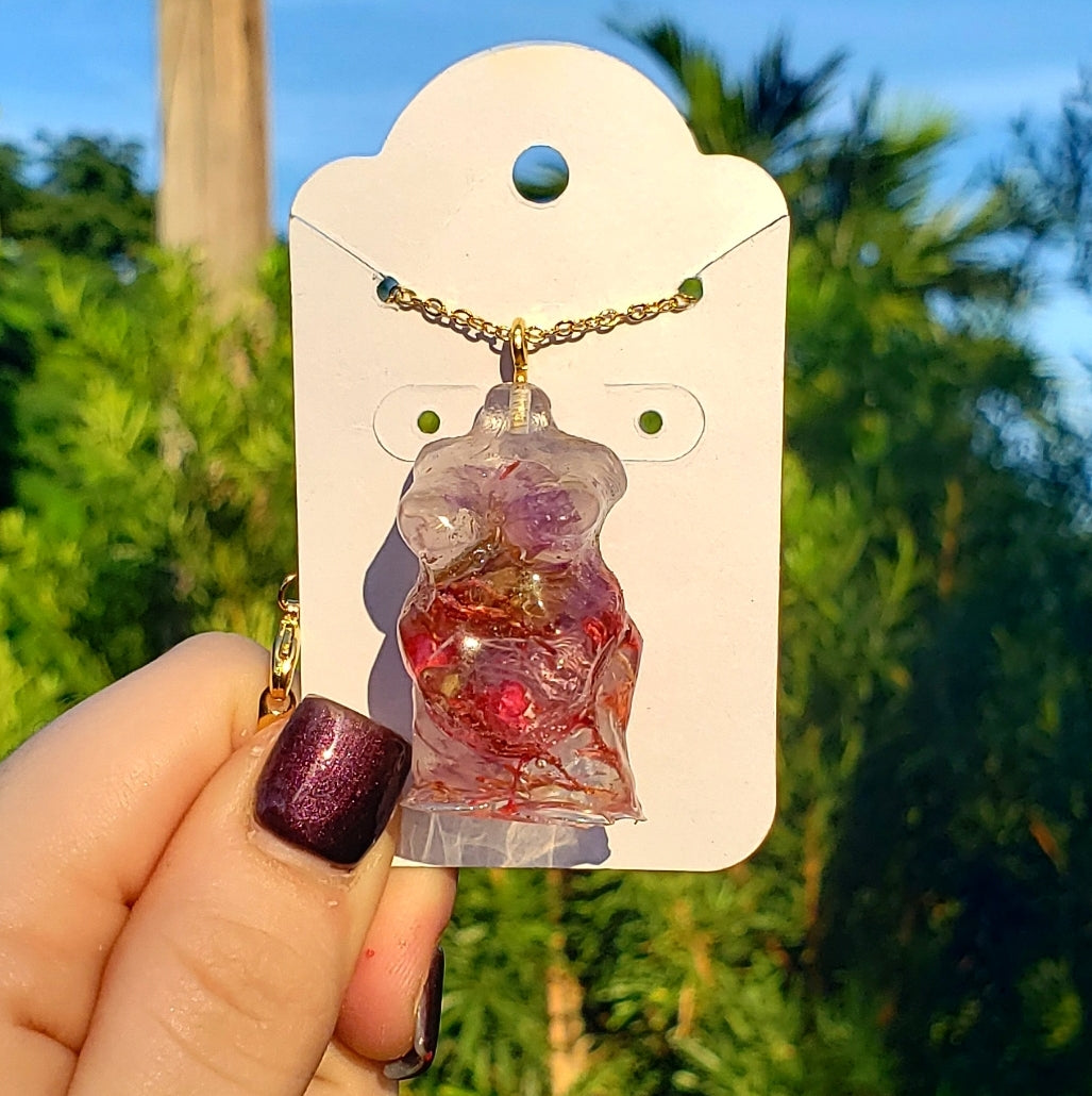 Plus Size Goddess Body Necklace - Momma Resin