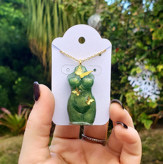 Butterfly Curvy Body Necklace - Momma Resin
