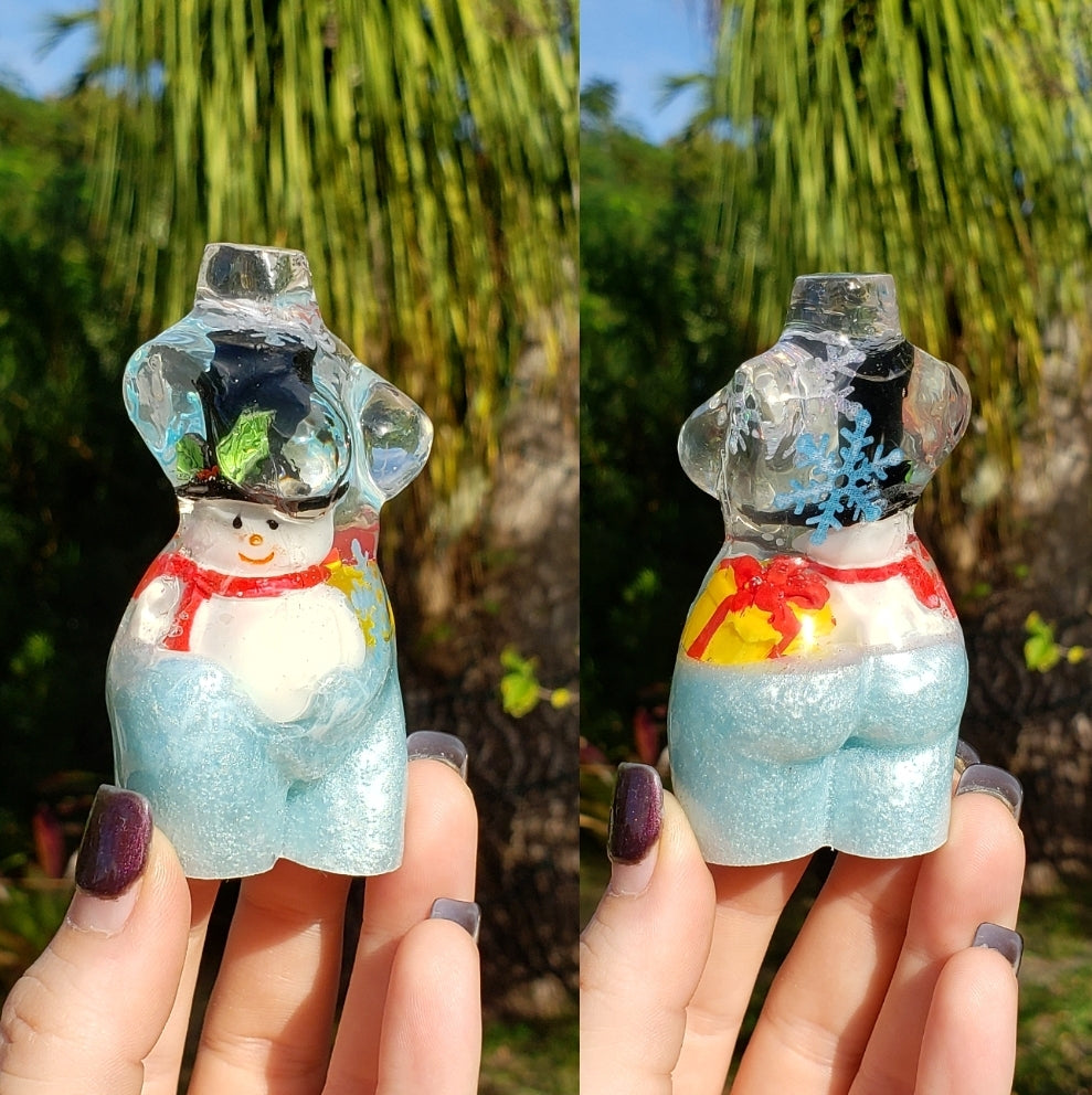 Curvy Statue -Happy Snowman- - Momma Resin