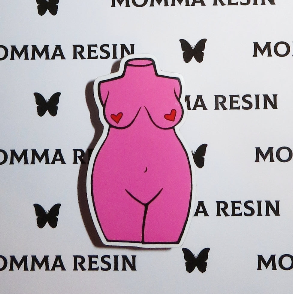 *LIMITED EDITION* Curvy Valentines Day Sticker - Momma Resin