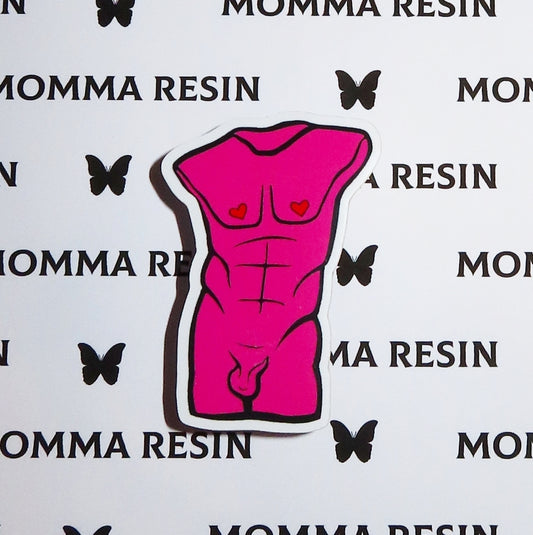 *LIMITED EDITION* Male Body Valentines Day Sticker - Momma Resin