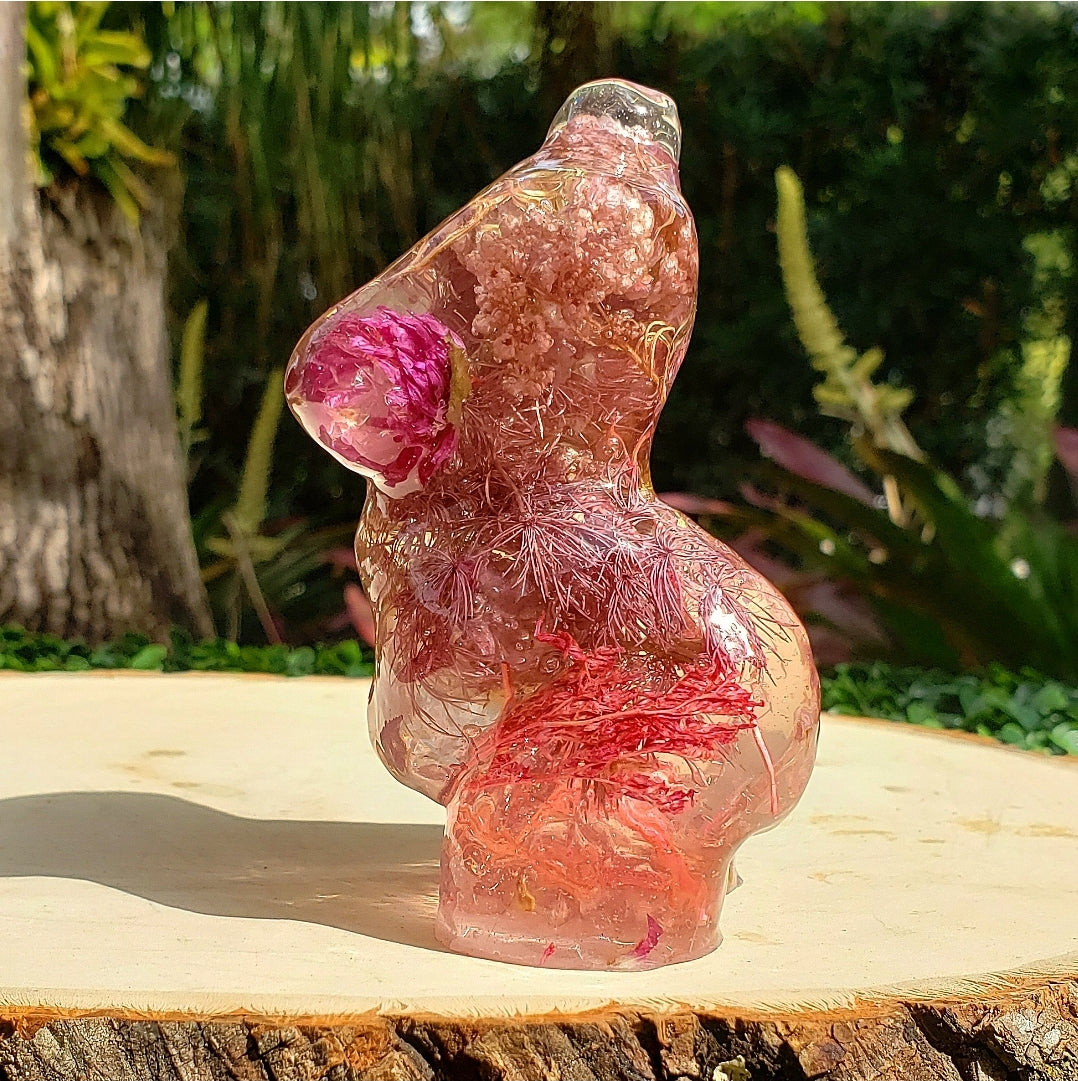 Plus Size Statue -Large- -Pink Garden- - Momma Resin