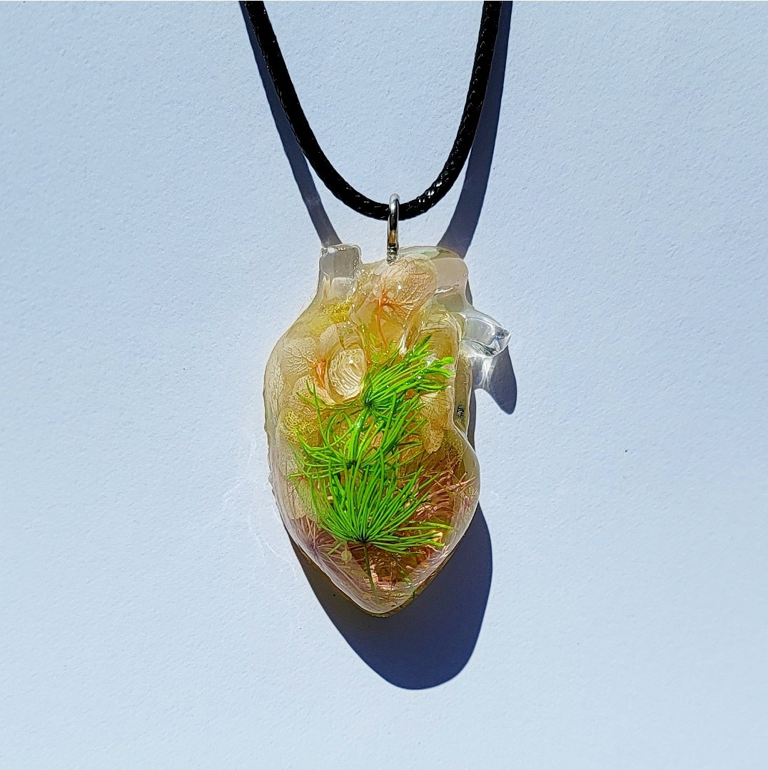 Human Heart Necklace - Momma Resin