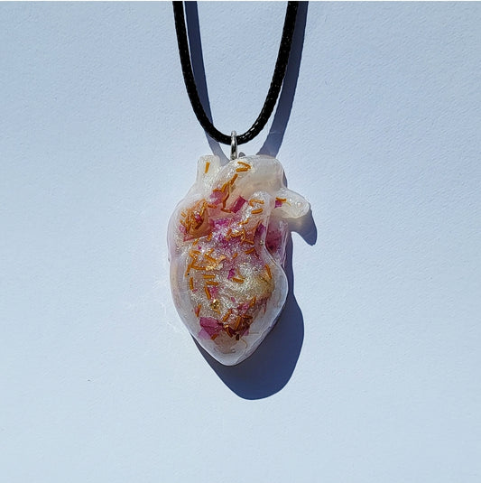 Human Heart Necklace - Momma Resin